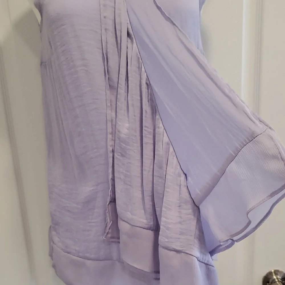 Simply Vera Vera Wang Lavender Sleeveless V-Neck Ruffle-Trim Camisole - Picture 5 of 11